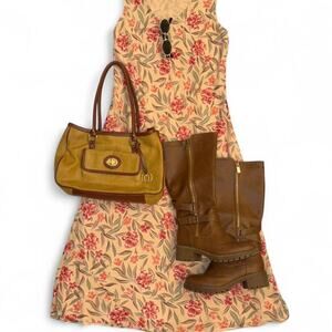 Boho fairycore cottagecore spring summer vintage Vtg midi dress